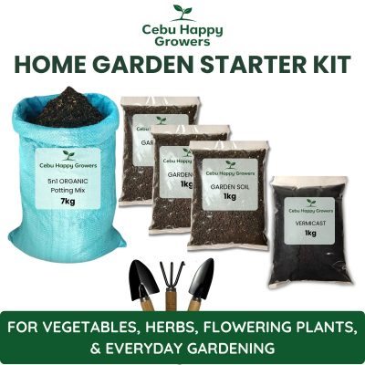 CHG Home Garden Starter Kit with 5n1 Organic Mix, Garden Soil, and Vermicast for vegetables, herbs, and flowering plants.