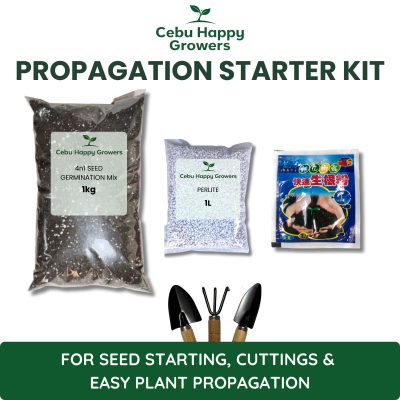 CHG Propagation Starter Kit with Seed Germination Mix, Perlite, and Rooting Powder for cuttings and seedlings.